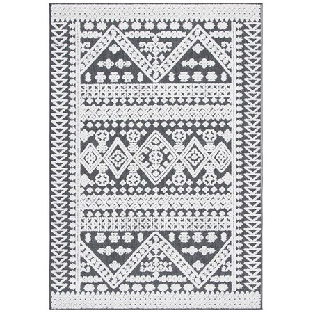 Safavieh 3 x 5 ft. Cabana 658A Power Loomed Rectangle Area Rug Ivory & Grey CBN658A-3